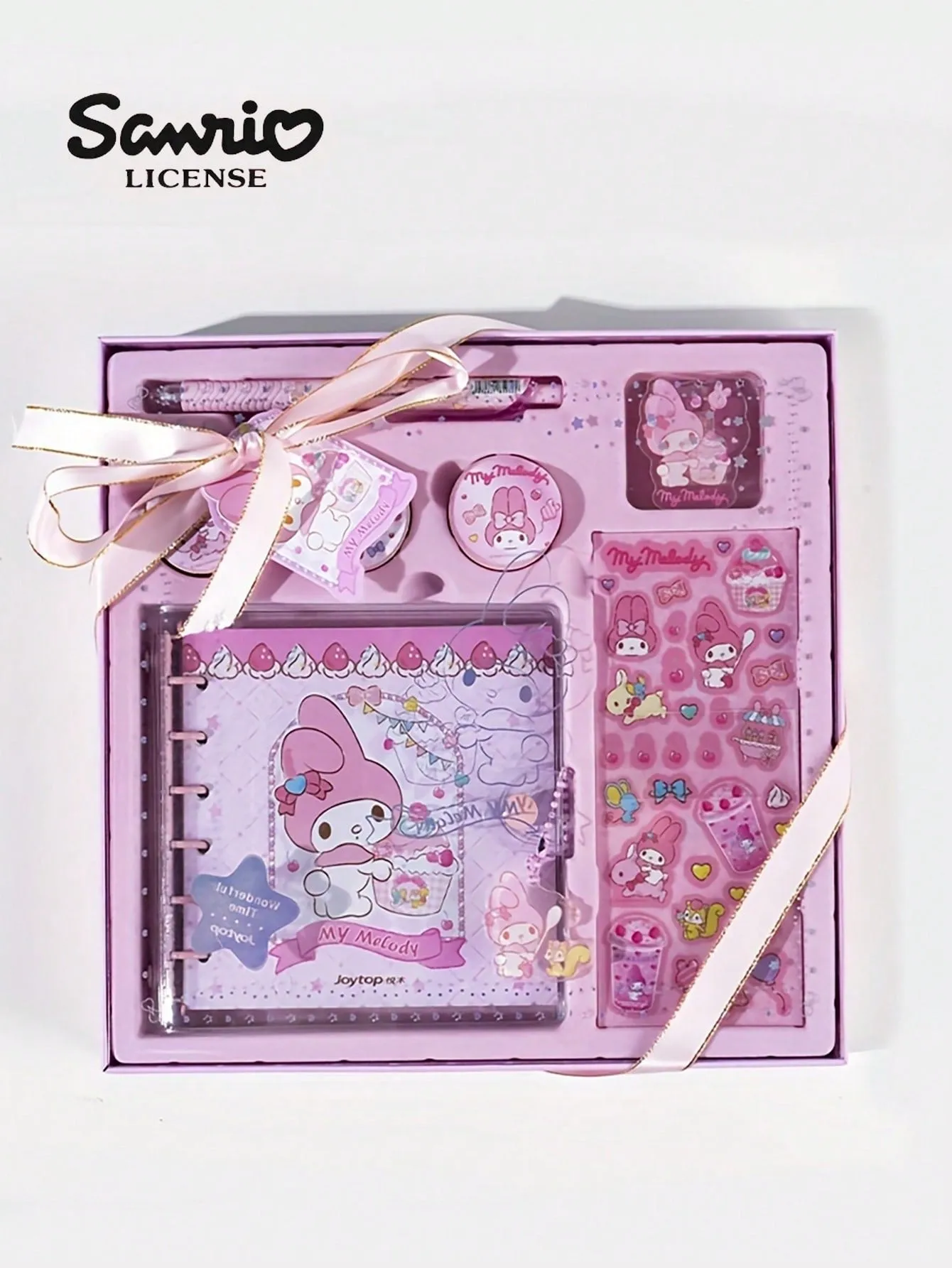 1 Box Set  Square Notebook With 1 Book, 4 Stickers, 1 Acrylic Badge Clip, 3 Rolls Of Tape, And 1 Neutral Pen  High Appearance Value Planner Gift Box, Genuine Authorization