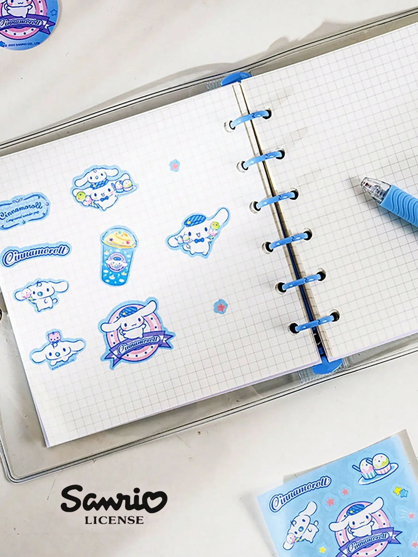 1 Box Set  Square Notebook With 1 Book, 4 Stickers, 1 Acrylic Badge Clip, 3 Rolls Of Tape, And 1 Neutral Pen  High Appearance Value Planner Gift Box, Genuine Authorization
