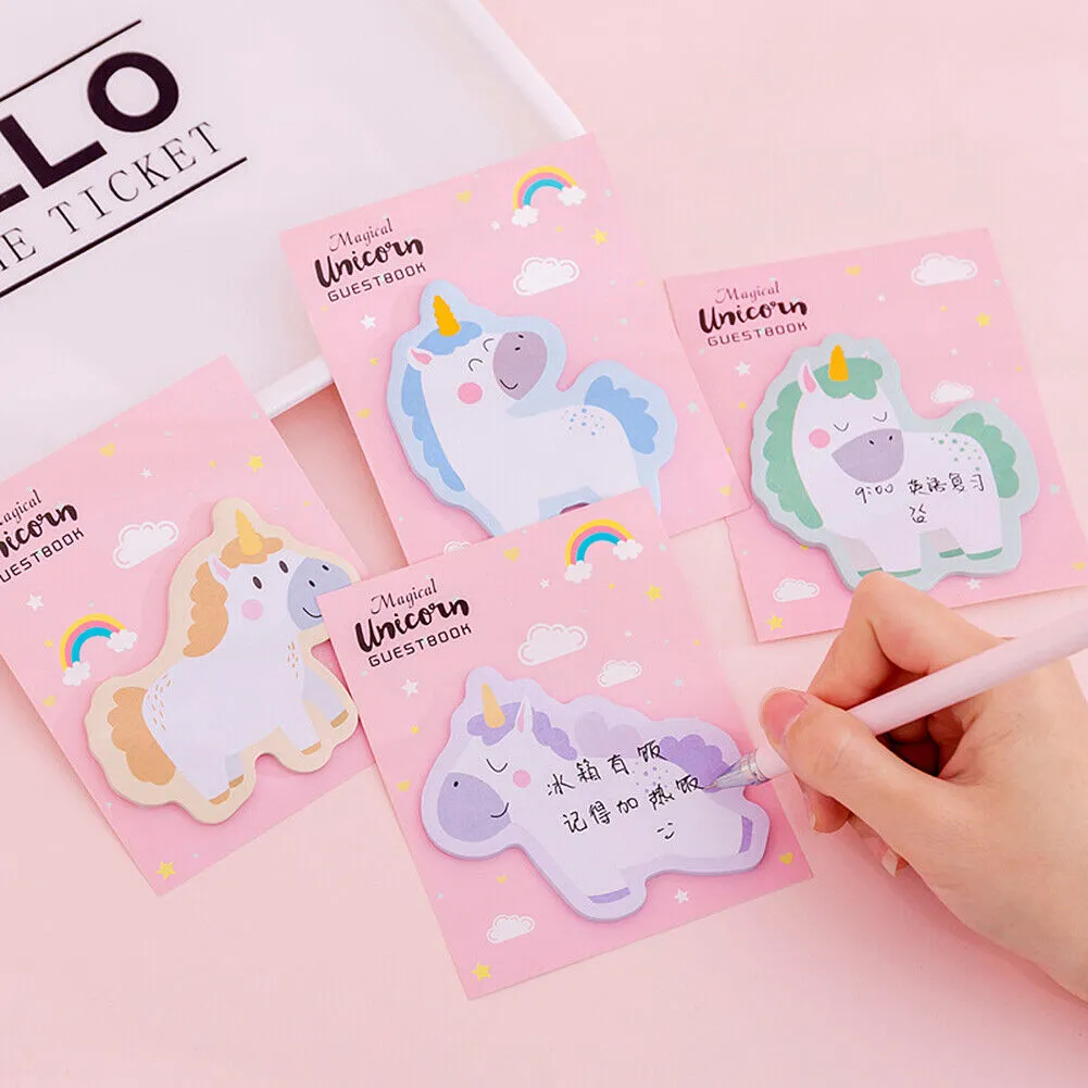 120 Sheet/4 Pads Sticky Notes Self-Adhesive Notes Notepads Post Writing Unicorn