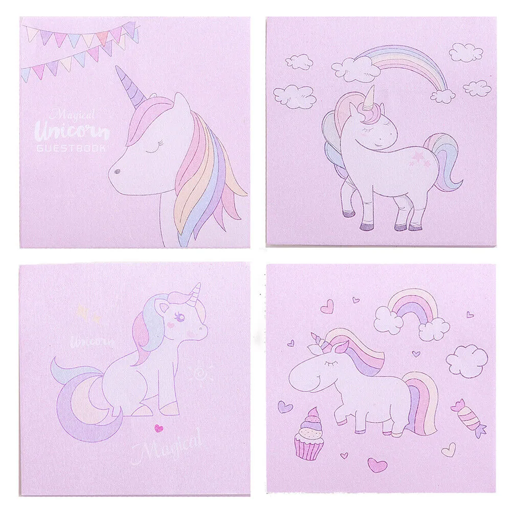 120 Sheet/4 Pads Sticky Notes Self-Adhesive Notes Notepads Post Writing Unicorn