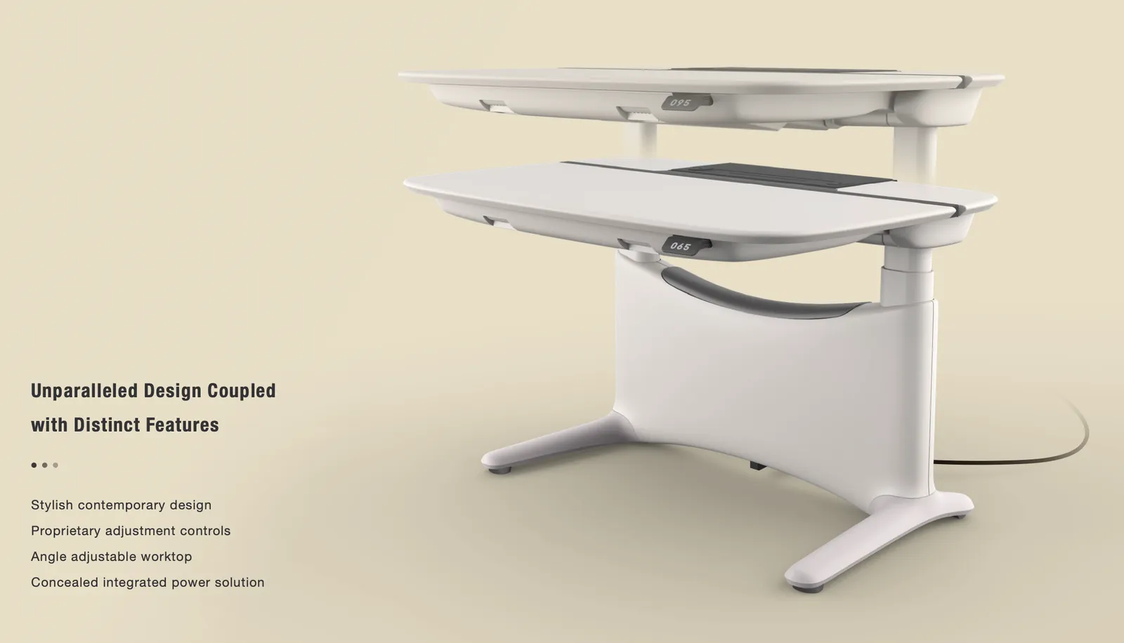 1.2m UFOU UPON Standing Desk Height Adjustable Motorised Electric Sit Stand Table Riser - White