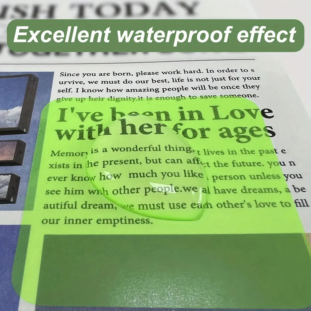 160 Sheets Transparent Sticky Note Memo Pad - 8 Colors/Waterproof Clear Notepad