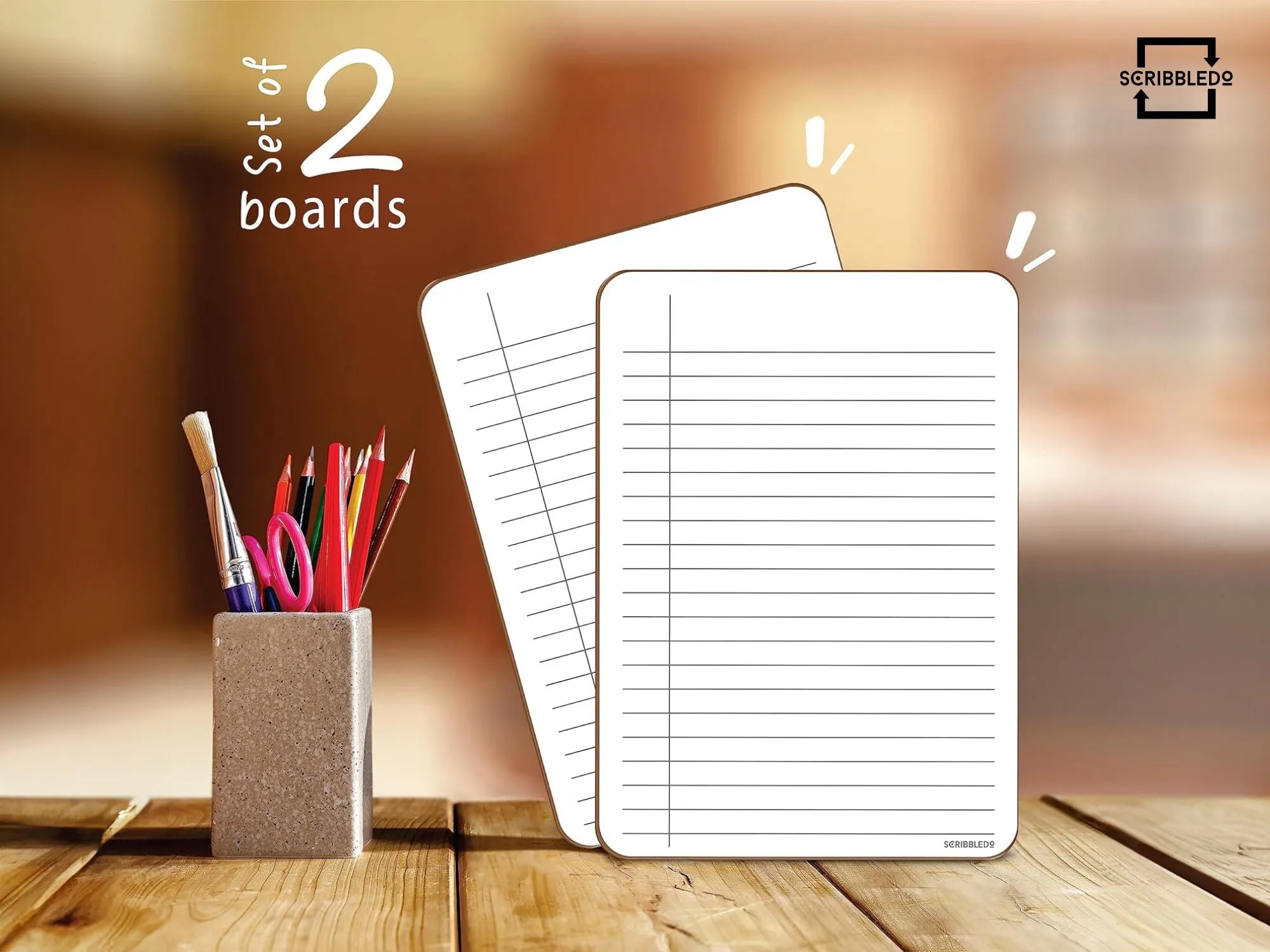 2 Pack Dry Erase College Ruled Notebook 5"x7"