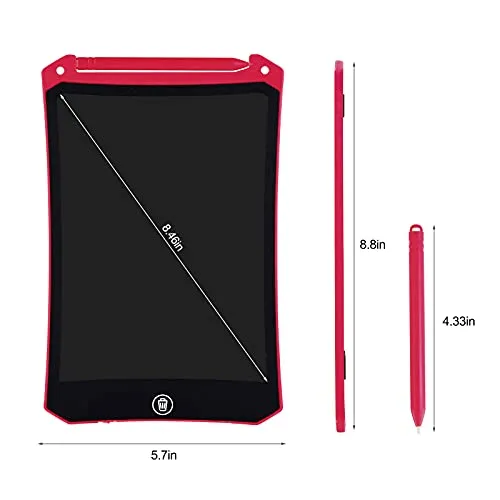 2 Pack LCD Writing Tablet for Kids with Protect Bag,Colorful Screen Drawing Board 8.5inch,LEYAOYAO Doodle Pad Learning Educational Toddler Toy - Gift for 3-6 Years Old Boy Girl (Blue/Red)