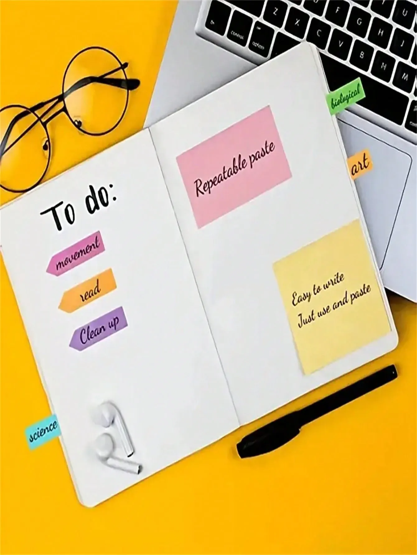 2000 Sheets Colorful Sticky Notes Set, Including Multicolor Sticker Set, Leather Packaging Box, 2024 Calendar And More!
