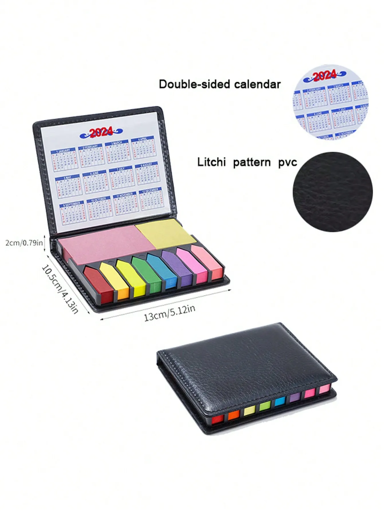 2000 Sheets Colorful Sticky Notes Set, Including Multicolor Sticker Set, Leather Packaging Box, 2024 Calendar And More!