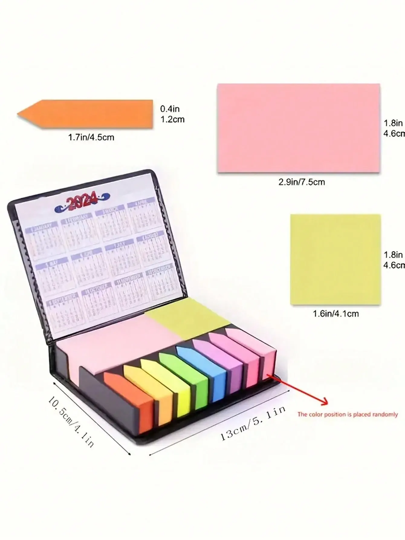 2000 Sheets Colorful Sticky Notes Set, Including Multicolor Sticker Set, Leather Packaging Box, 2024 Calendar And More!