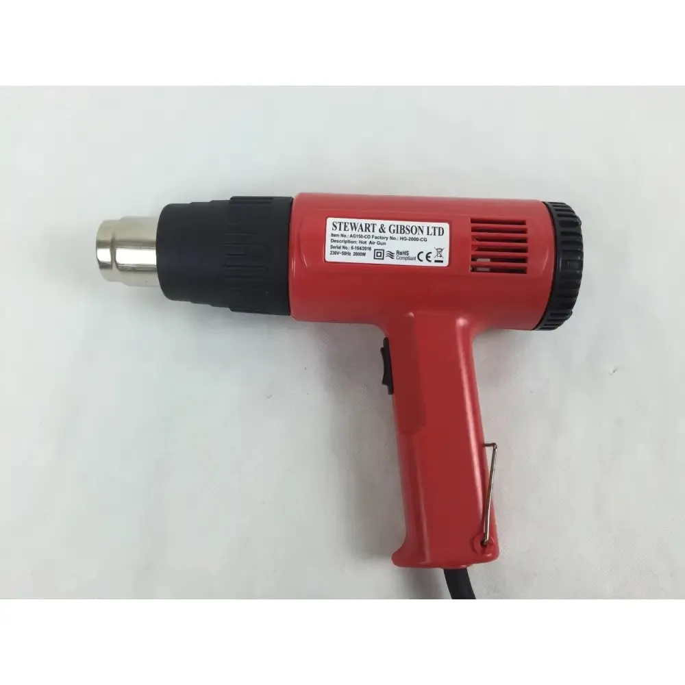 2000W Dual Temperature Hot Air Heat Gun   4 Nozzles 230V