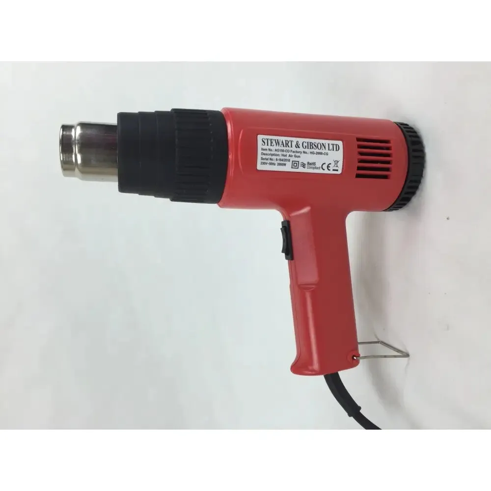 2000W Dual Temperature Hot Air Heat Gun   4 Nozzles 230V