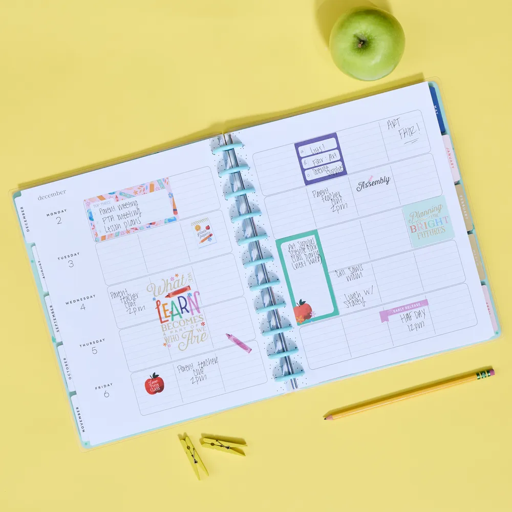 2024 Teach Love Inspire Teacher Happy Planner - Big Teacher Layout - 12 Months