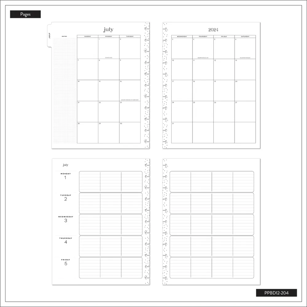 2024 Teach Love Inspire Teacher Happy Planner - Big Teacher Layout - 12 Months