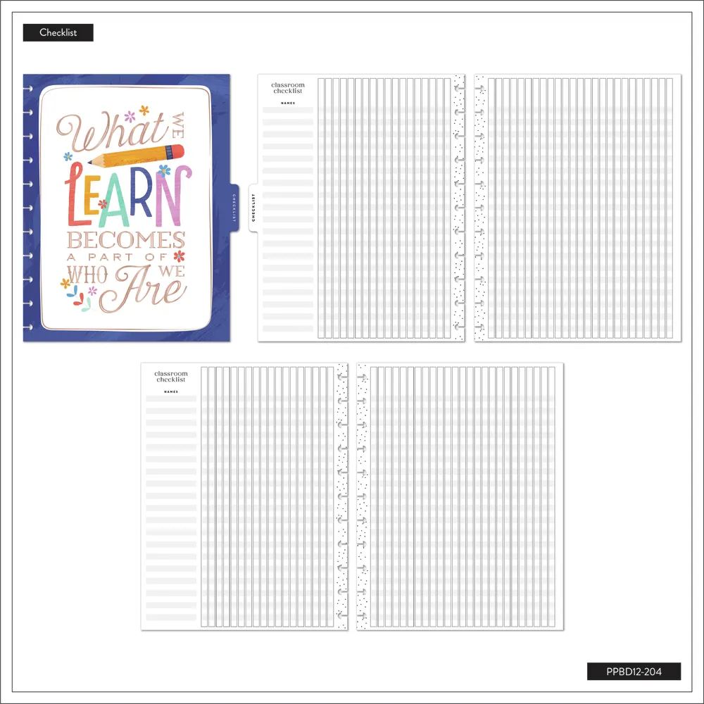 2024 Teach Love Inspire Teacher Happy Planner - Big Teacher Layout - 12 Months