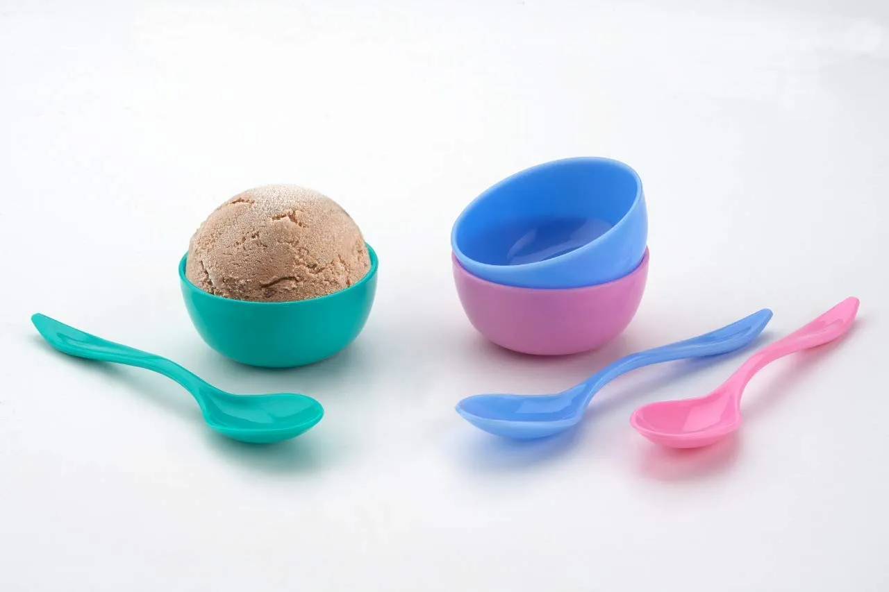 2184 Multipurpose Snack Set 3 pcs - Spoon, Bowl and Dish
