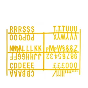 3/4 Inch Letter Set - (540 characters) Yellow