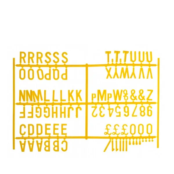 3/4 Inch Letter Set - (540 characters) Yellow