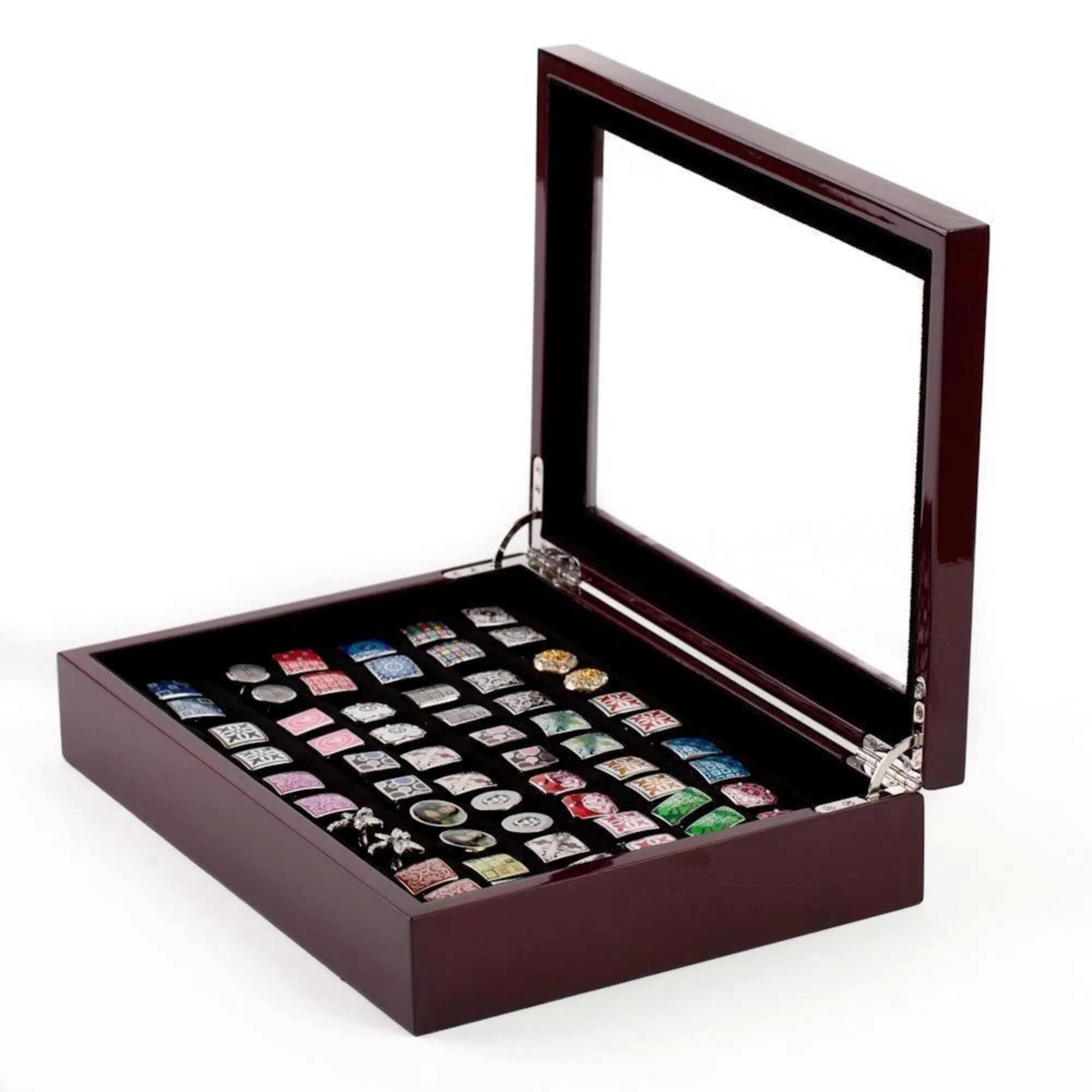 36 Pair Mahogany Cufflink Box