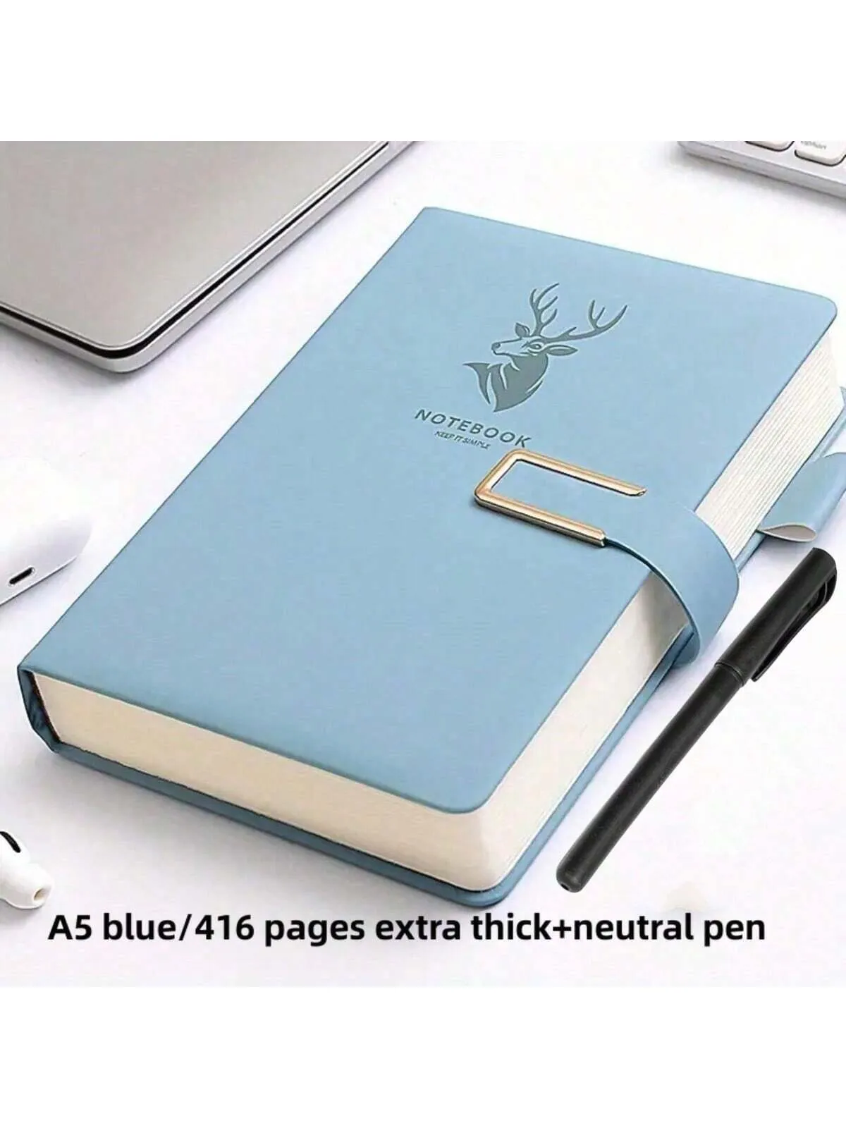 416-page Extra-thick A5 Pu Leather Business Notebook For Home, Office, Study Room