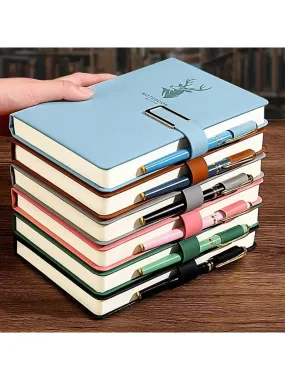 416-page Extra-thick A5 Pu Leather Business Notebook For Home, Office, Study Room