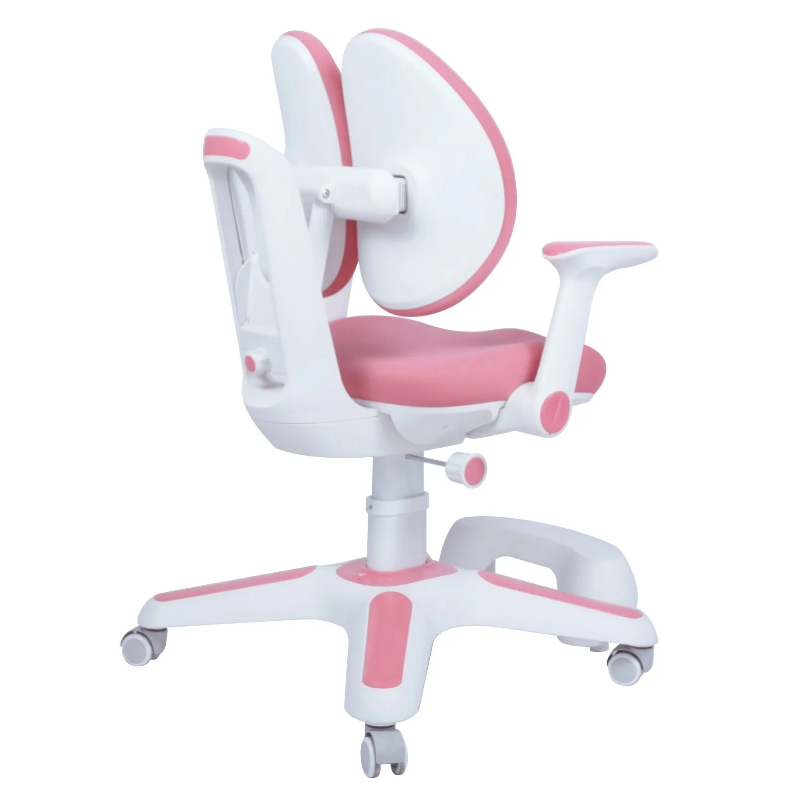 4x Ergonomic Study Chairs for Kids - Height Adjustable - Pink