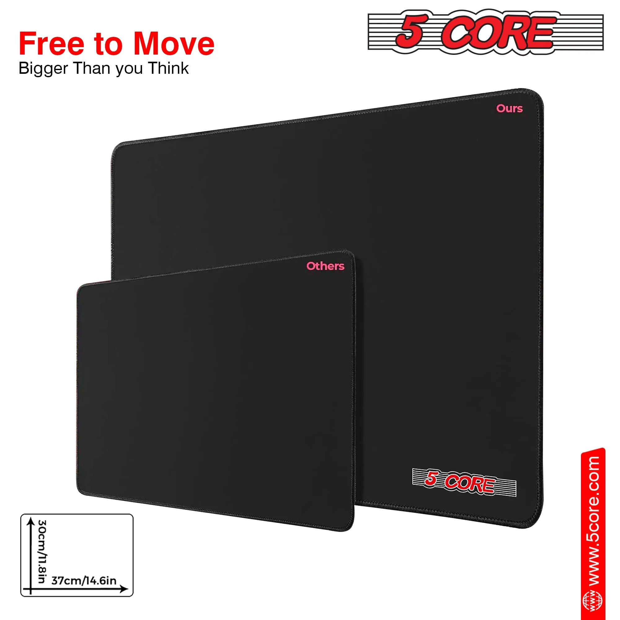 5Core Gaming Mouse Pad Set – 3x3 Rubber Base