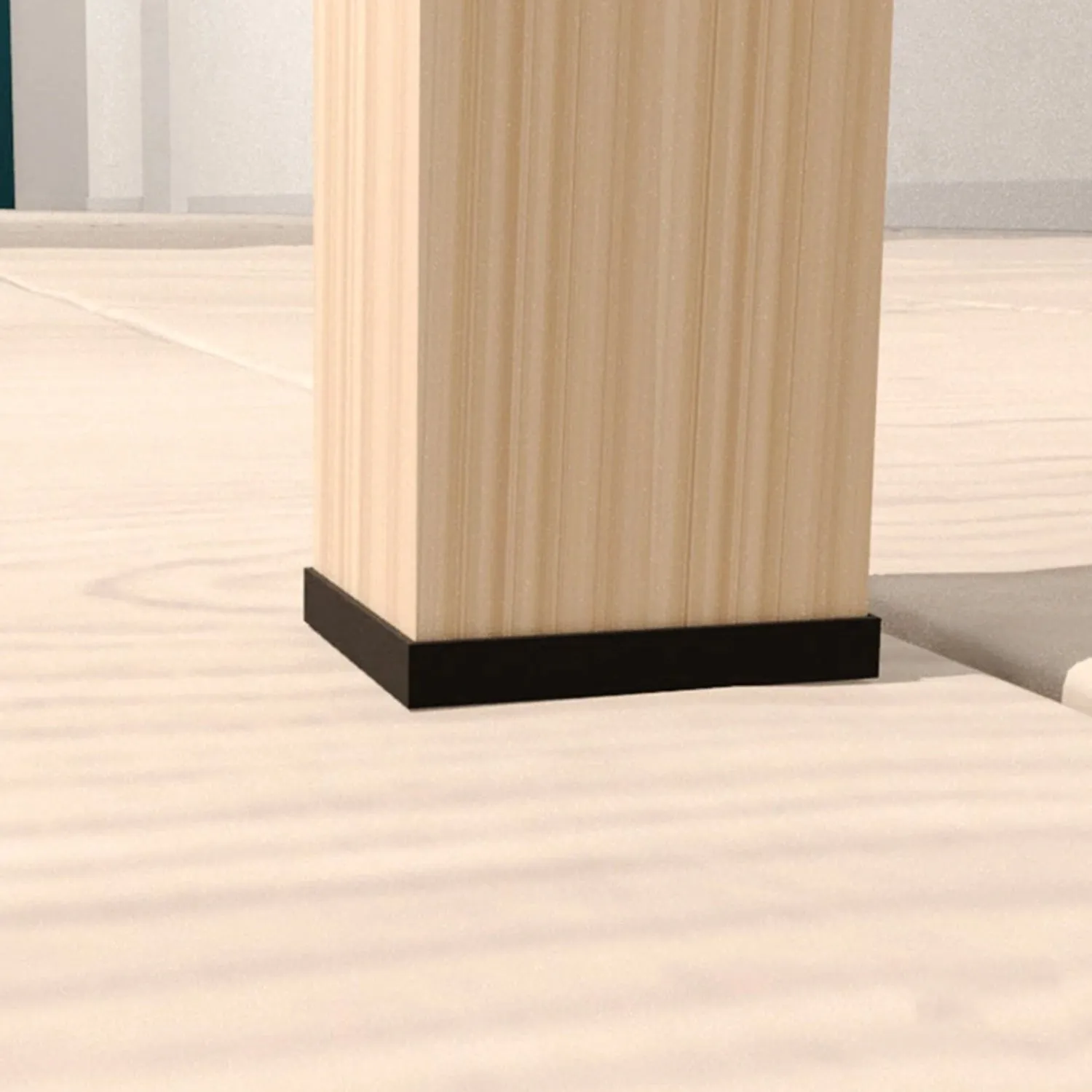 9040 12Pcs Self Adhesive Non-Slip for Protecting Tiles, Shiny Hard Wood Floor