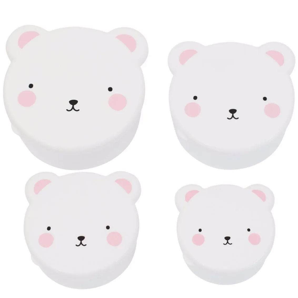 A Little Lovely Company Snack Box Bear Pink