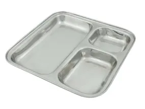 A Slice Of Green Stainless Steel Divided Plate