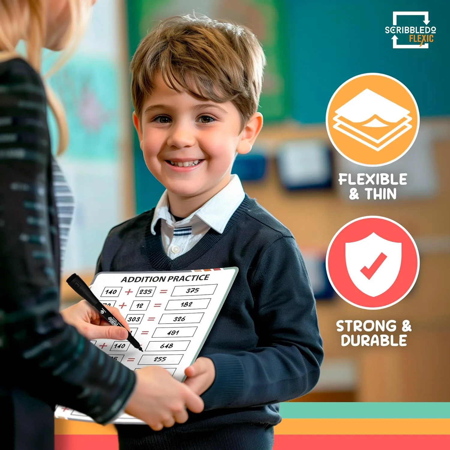 Addition Practice Flexic Sheet 9"x12" (10 pc)