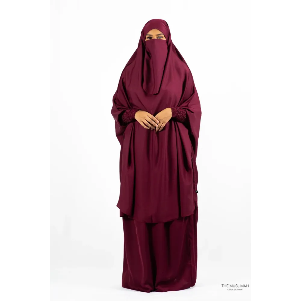Aisha Two Piece Jilbaab - Maroon
