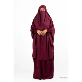 Aisha Two Piece Jilbaab - Maroon