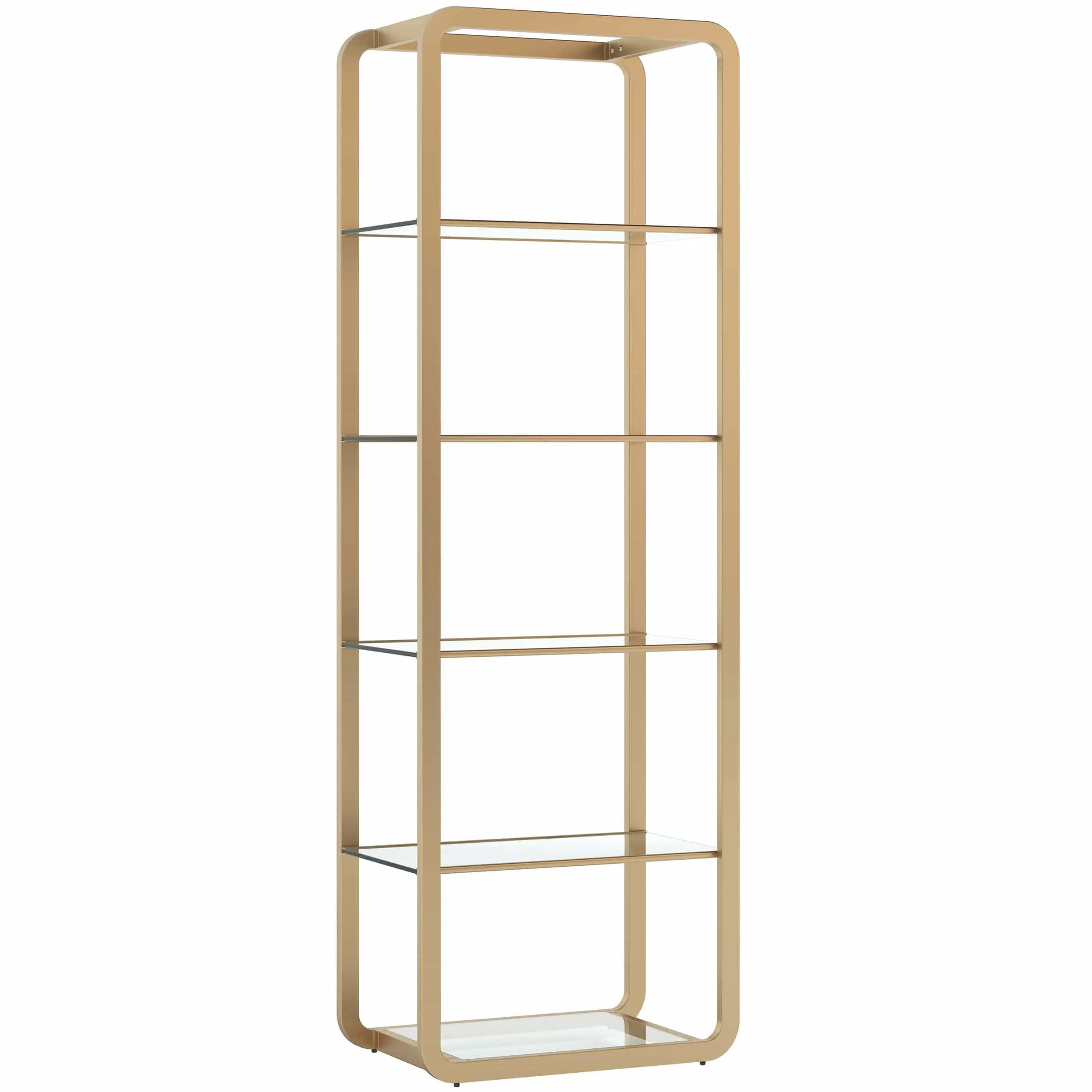 Ambretta Small Bookcase, Gold
