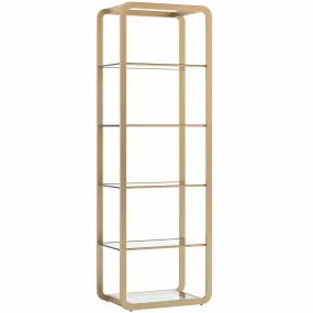 Ambretta Small Bookcase, Gold