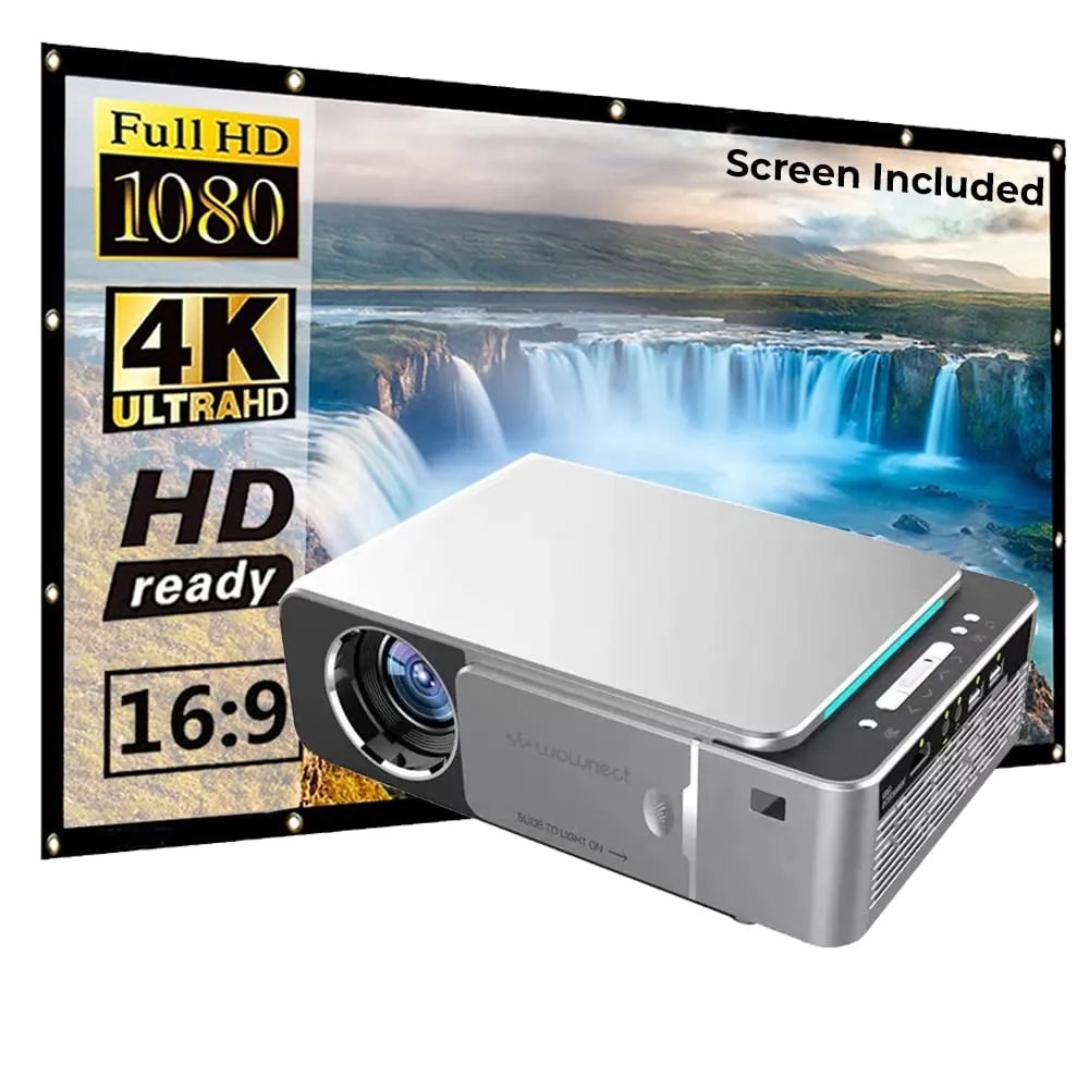 Android Projector |3500 Lumens/Screen Size upto 120 inch| Native Res 720P|Bluetooth Wifi Projectors