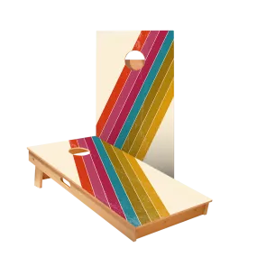 Angled Center Stripes Star Cornhole Boards