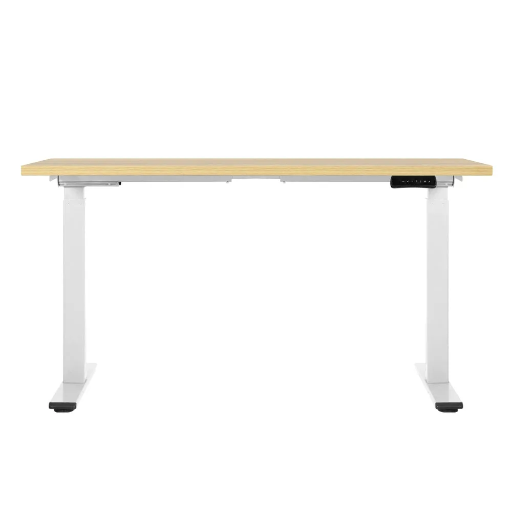 Artiss Standing Desk Motorised Dual Motor 140cm White Oak