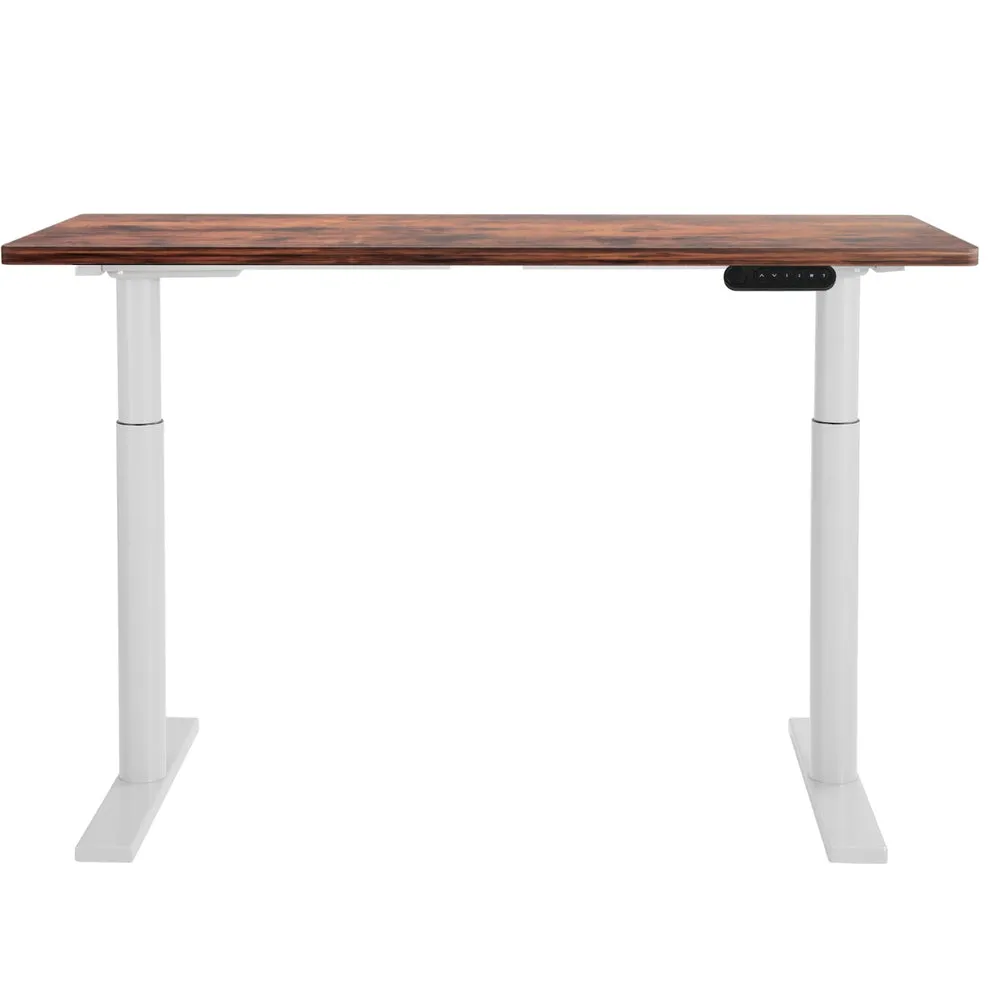 Artiss Standing Desk Motorised Electric Dual Motor 140cm Rustic Brown