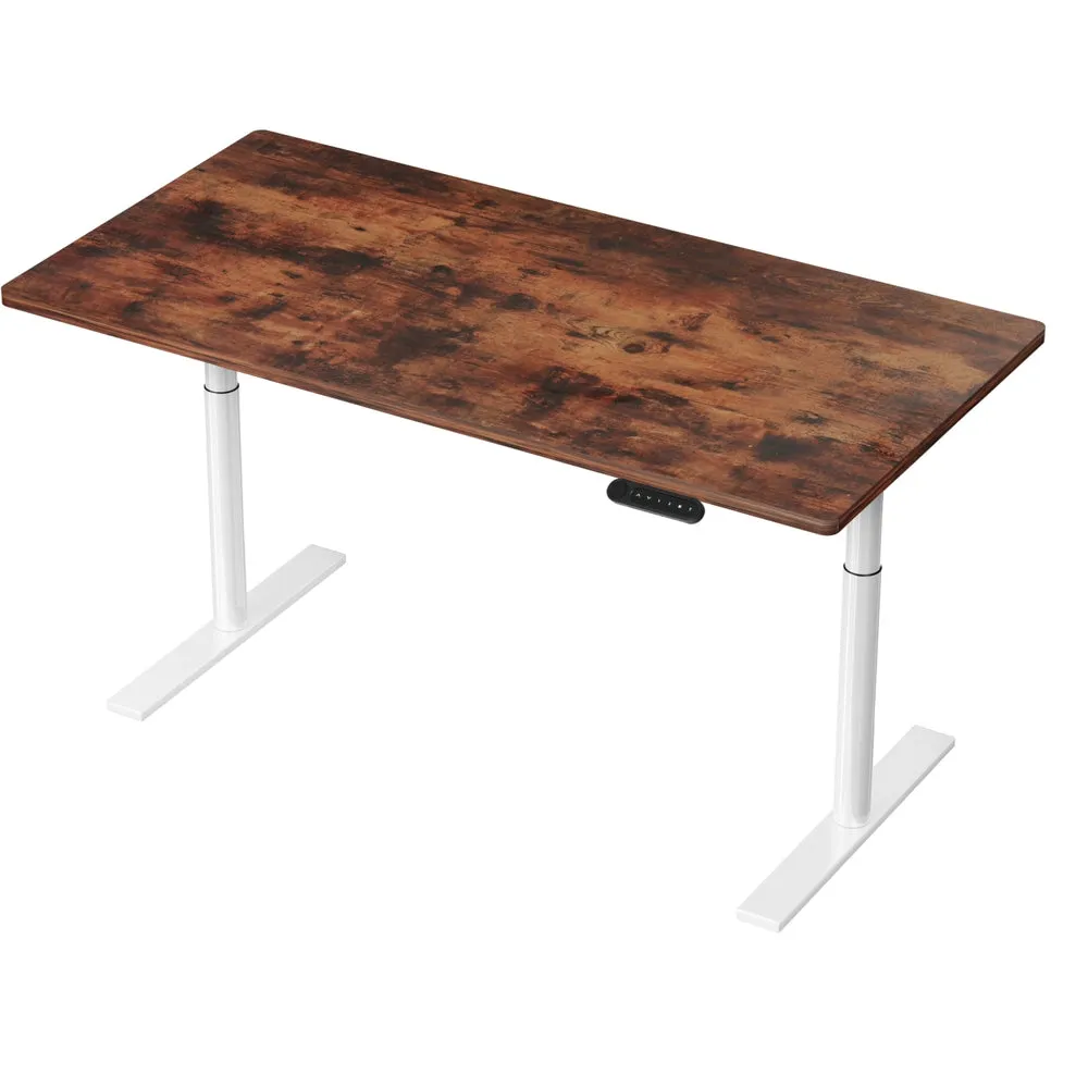 Artiss Standing Desk Motorised Electric Dual Motor 140cm Rustic Brown