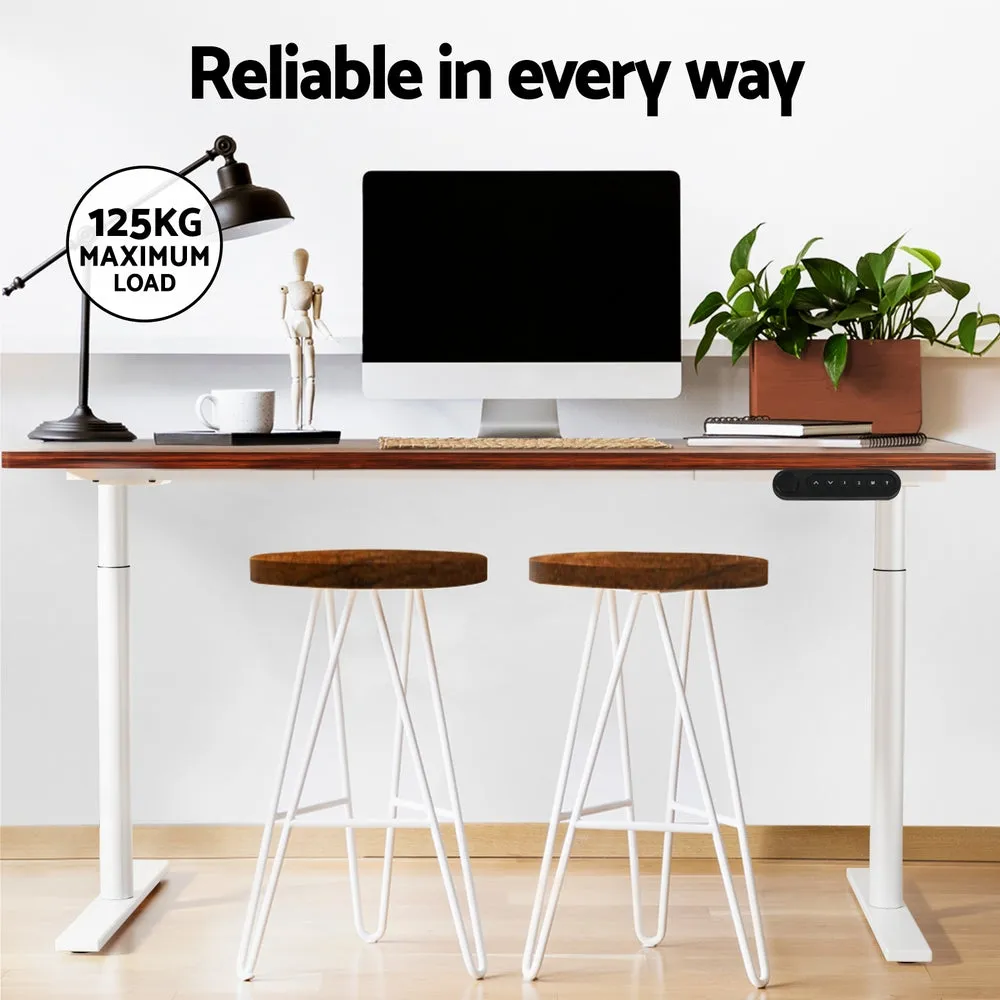 Artiss Standing Desk Motorised Electric Dual Motor 140cm Rustic Brown