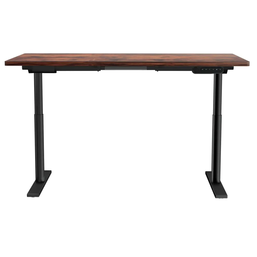 Artiss Standing Desk Motorised Electric Dual Motor Rustic Brown 140cm