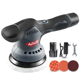 AUTIWOZ Cordless Car Polishing Machine Wireless Car Polisher 5800Rpm Brushless Dual Action Car Polish Machine with 12V Battery