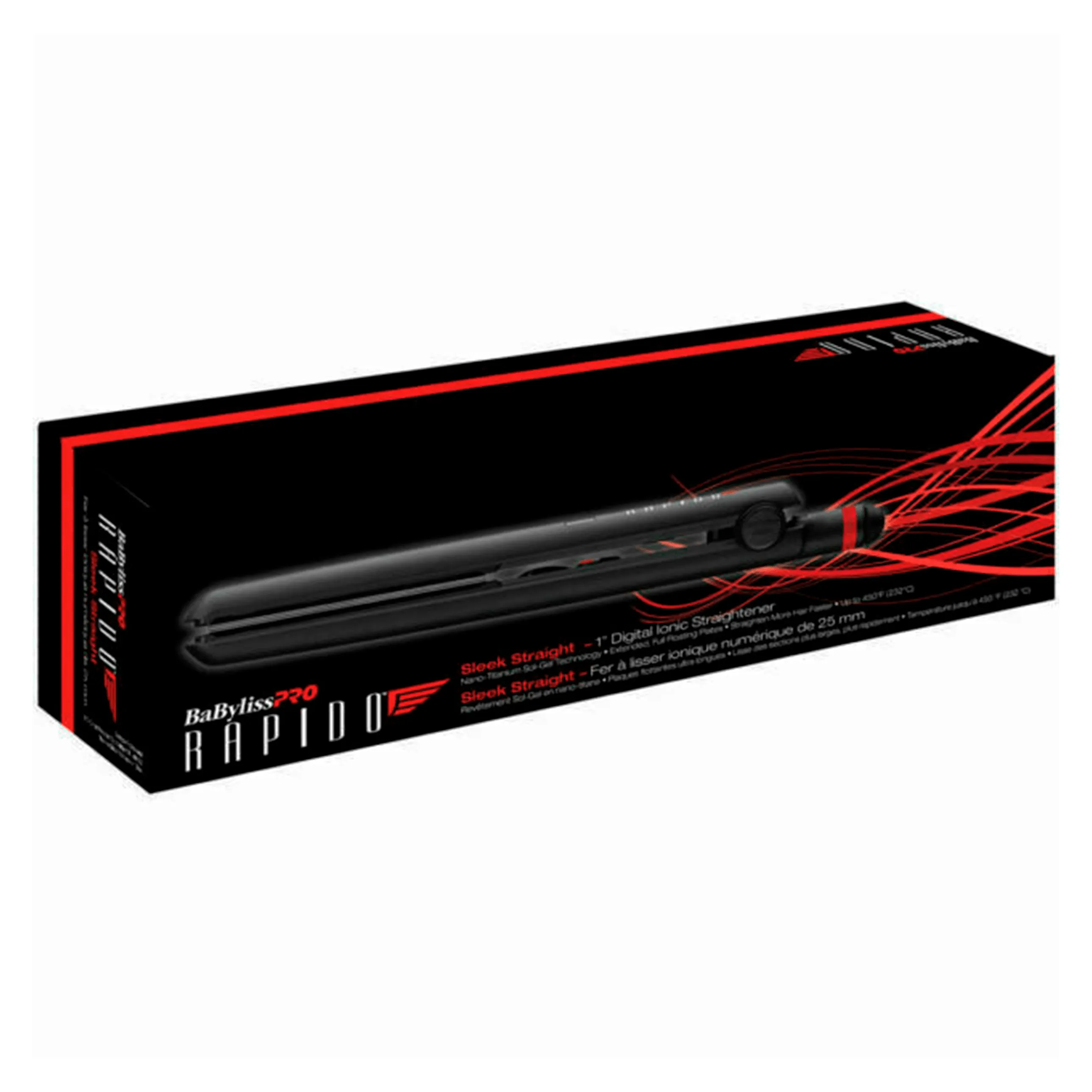 BabylissPro RAPIDO 1" Inch Digital Ionic Nano Titanium Straightening Flat Iron