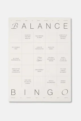 Balance Bingo Pad: a Nostalgic Take on Cultivating Balance