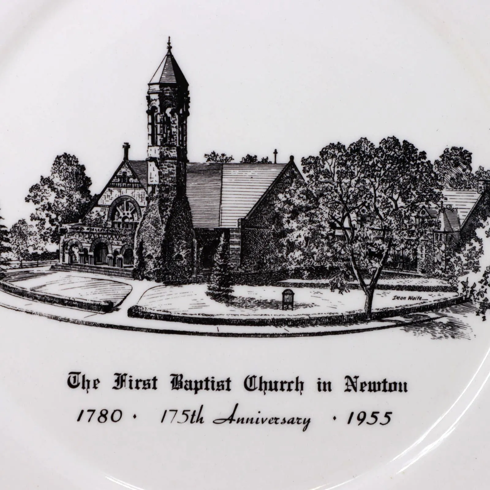 Balfour Ceramic 175th Anniversary First Baptist Church of Boston Newton Plate