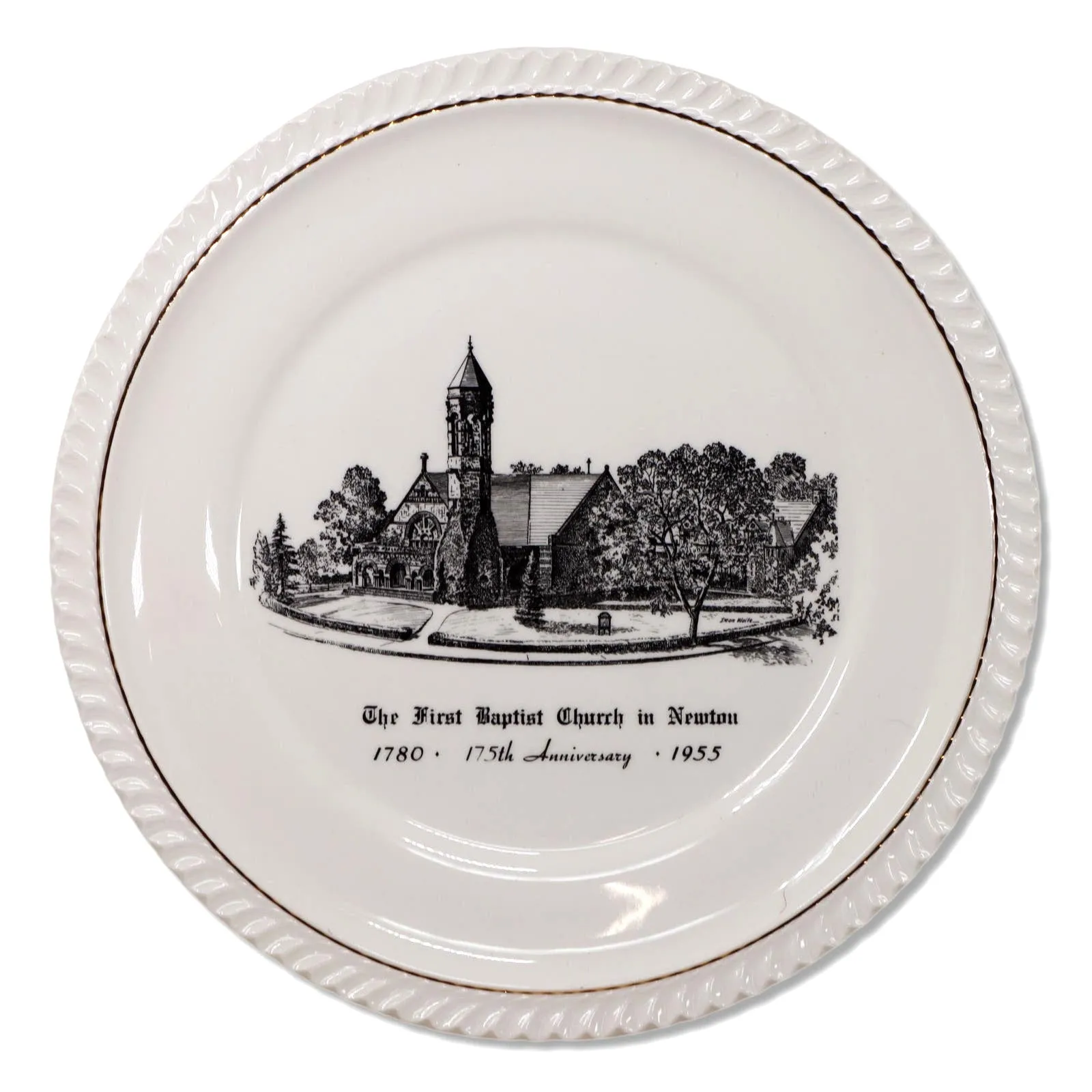 Balfour Ceramic 175th Anniversary First Baptist Church of Boston Newton Plate