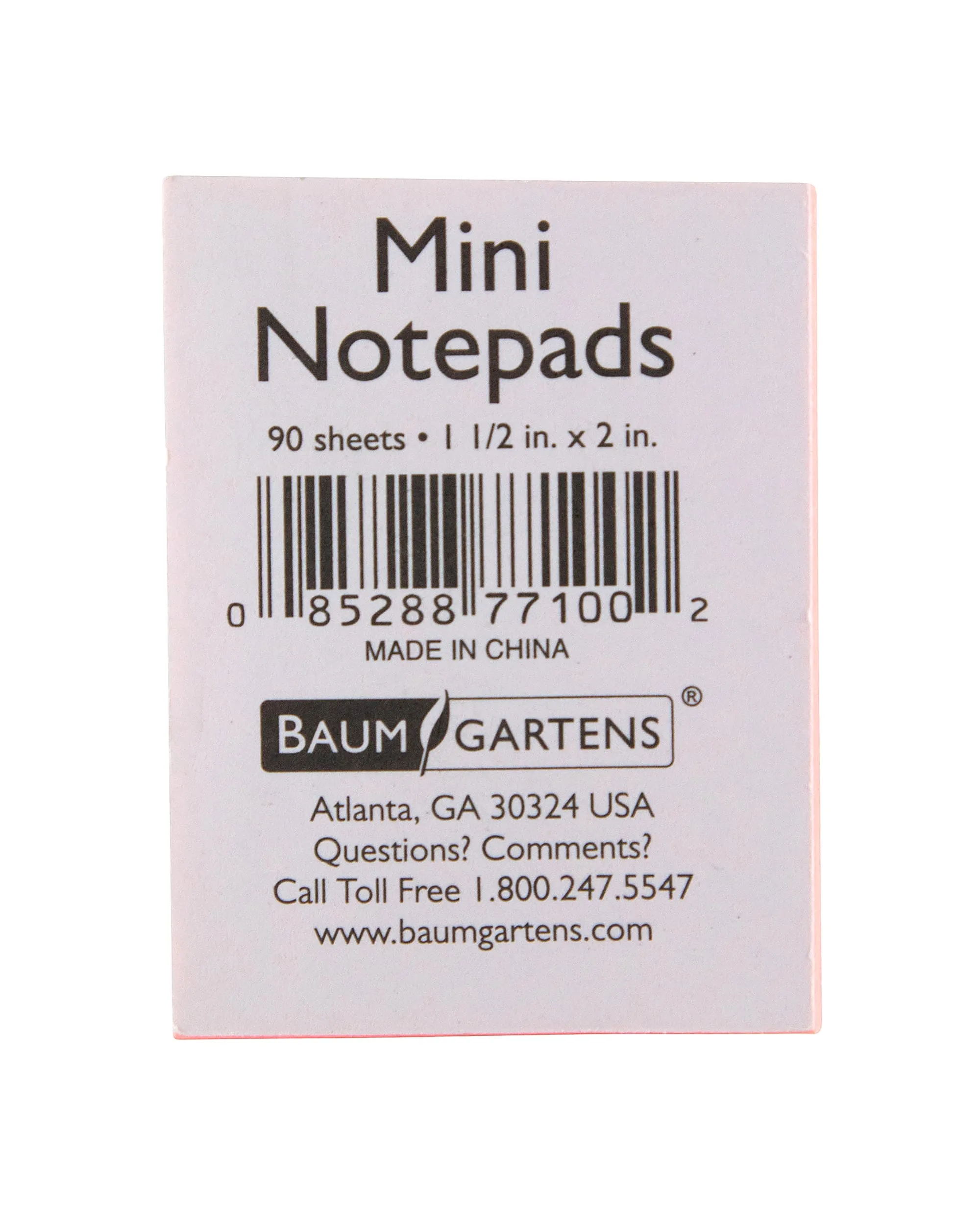 Baumgartens Adhesive Mini Notepad ASSORTED Colors (77100)