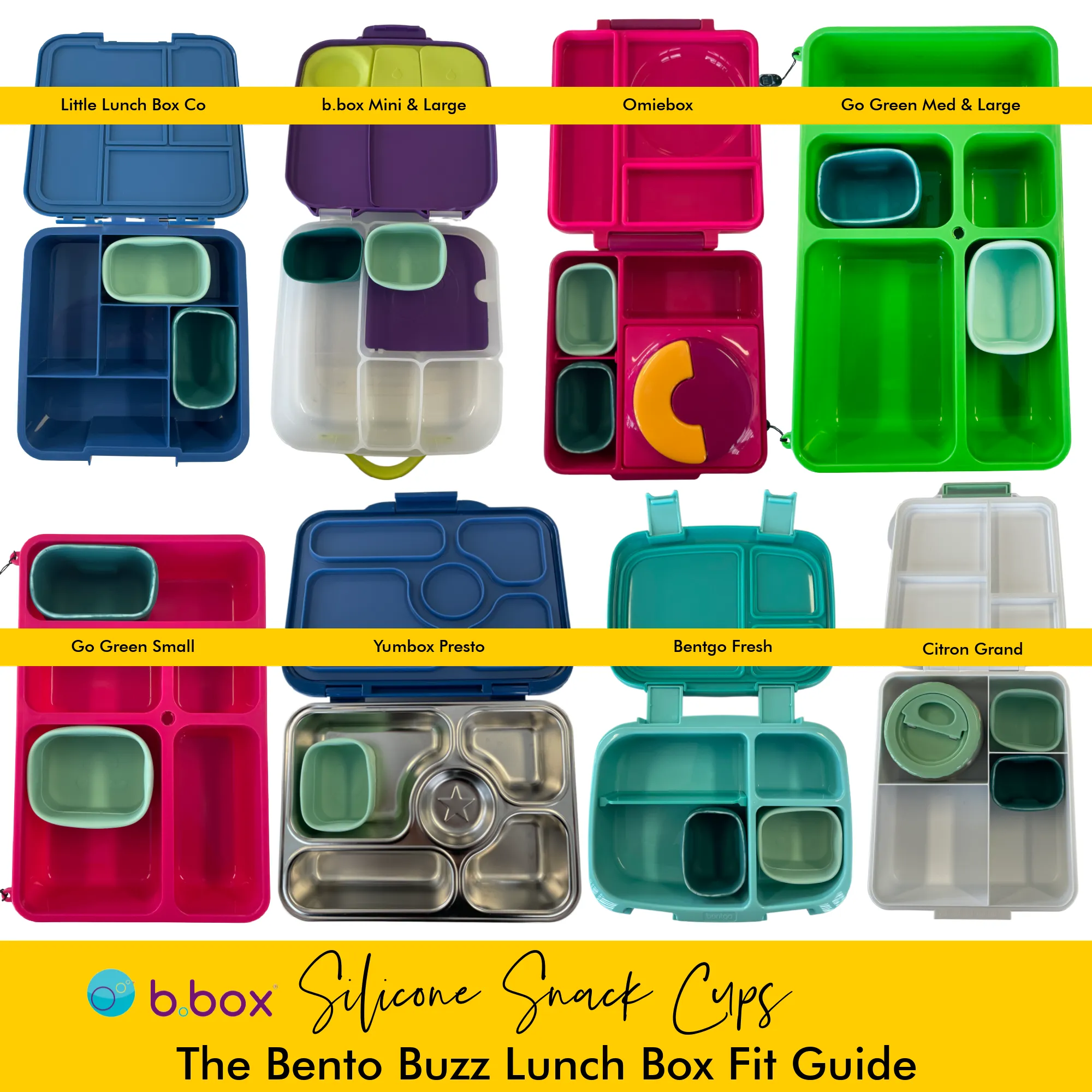 b.box Silicone Snack Cups - Forest