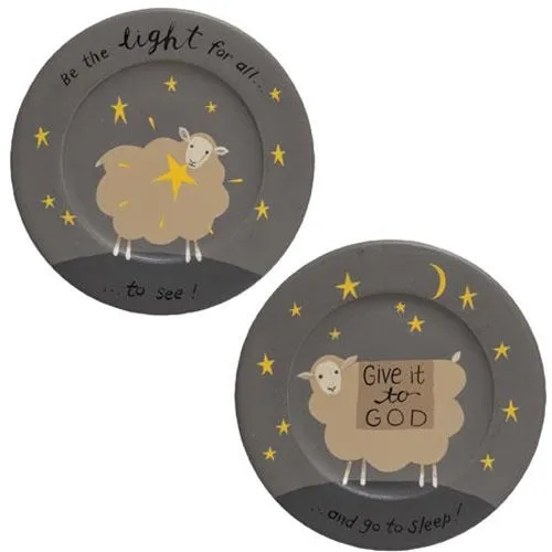 *Be The Light Sheep Plate 2 Asstd. (Pack of 2)