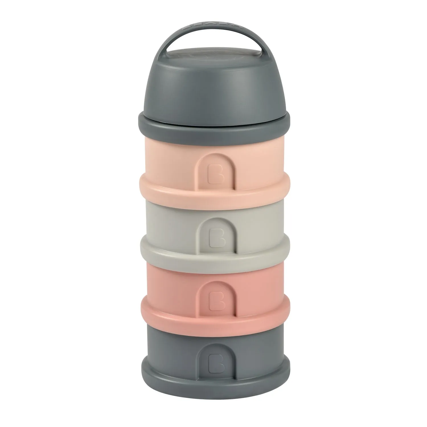 Beaba Formula & Snacks Container - Mineral Grey/Pink