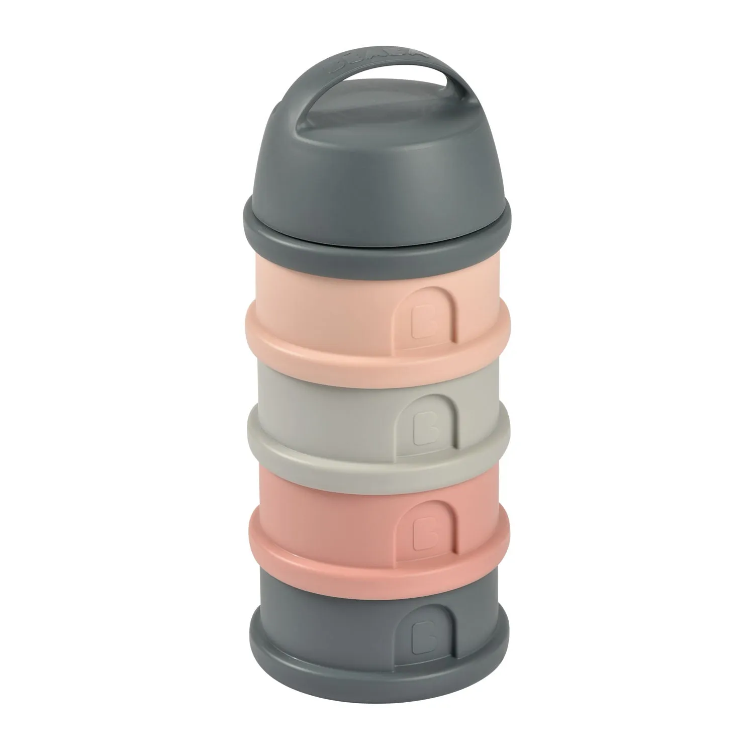 Beaba Formula & Snacks Container - Mineral Grey/Pink