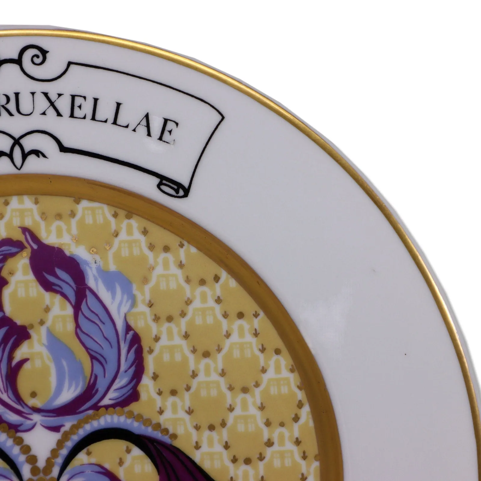 Belge de Dentelles Urbs Bruxelles Orchid  10" Dinner Plate by Denise Labeye